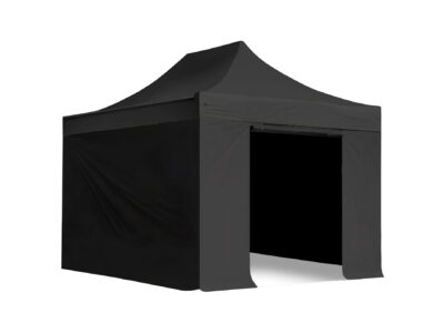 3x4.5m Pop Up Gazebo Elite 4 sides Black