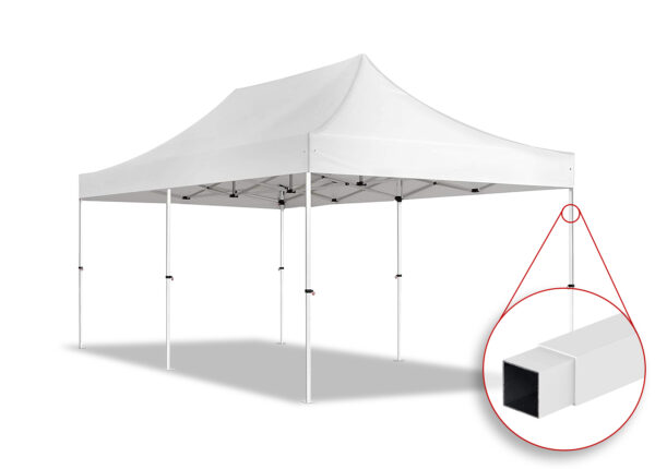 ABCCANOPY 3x6M Pop Up Gazebo Canopy Commercial Tents Market stall with 4 Removable Sidewalls and Roller Bag Bonus 4 Weight Bags (Grey) main image 1