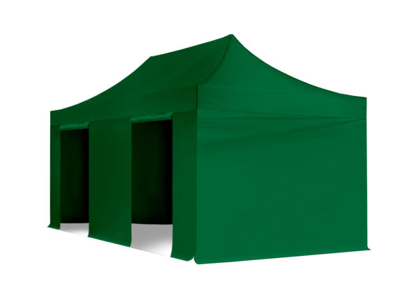3x6m-Gazebo-OpenDoor-Green