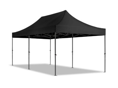3x6m Pop Up Gazebo Premium Black
