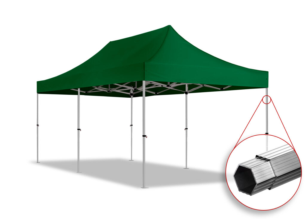 3x6M Pop up blue Gazebo Heavy Duty Large Canopy Tent w/ 6 Sidewalls & Carrying Bag