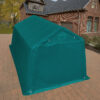 3.3×7.2m Green PVC 800 Carport-2