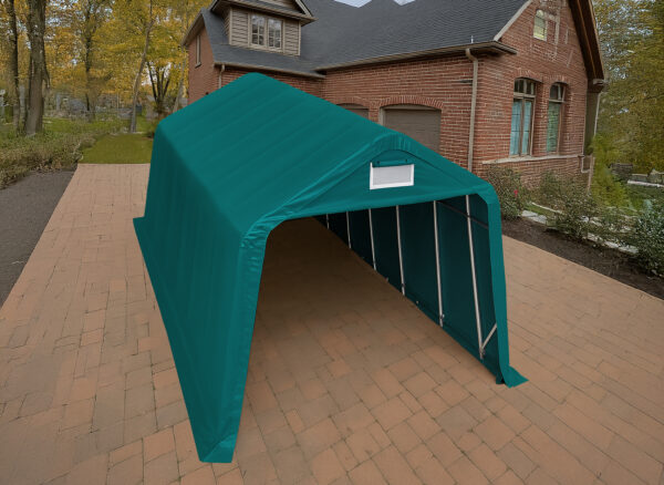 3.3×7.2m Green PVC 800 Carport
