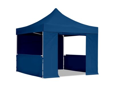 3x3m Pop Up Gazebo Premium 4 half sides Midnight Blue