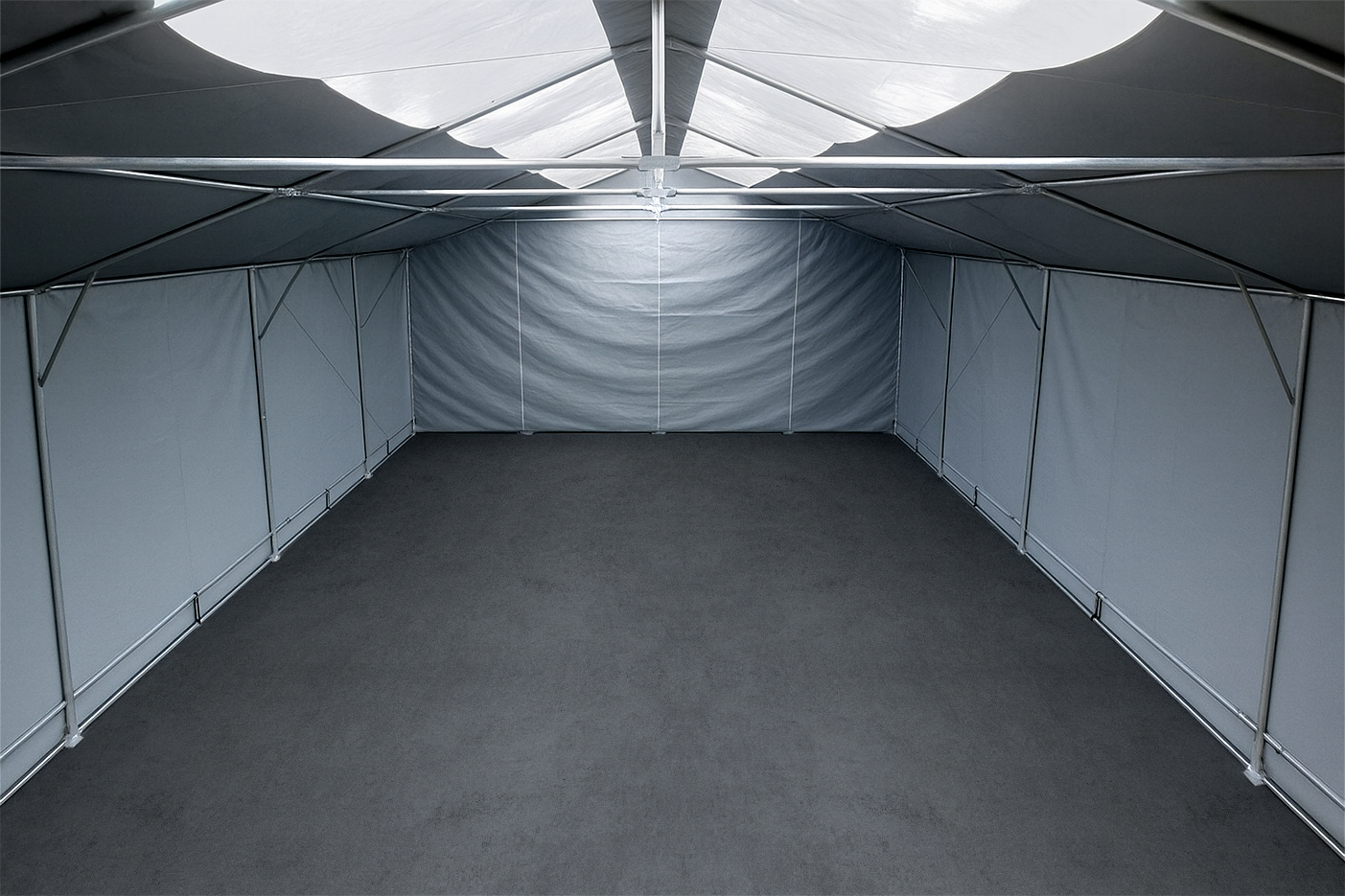 Cross bars industrial tent