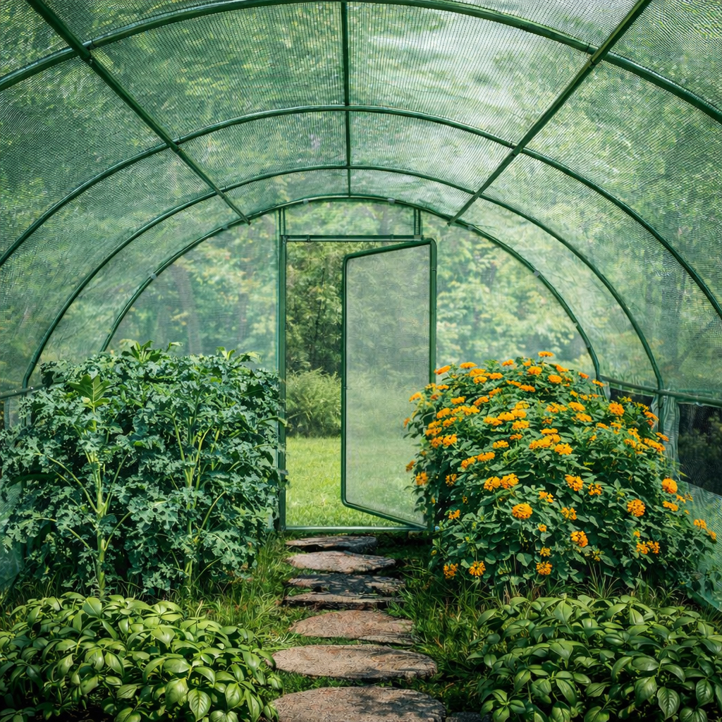 4x10m Green poly tunnel full interior