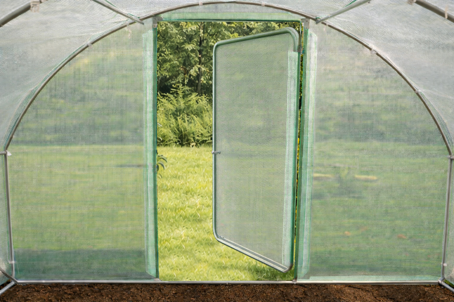 3x4m inside green poly tunnel