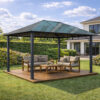 3x4m Garden Gazebo Polycarbonate roof Grey frame (2) 3x4m Garden Gazebo Polycarbonate roof Grey frame (2)