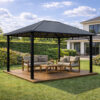 3x4m Garden Gazebo Steel roof Black frame (2) 3x4m Garden Gazebo Steel roof Black frame (2)