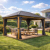 Steel roof 3×4 wood grey curtain Steel roof 3×4 wood grey curtain