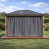 Steel roof 3×4 wood grey curtain closed Steel roof 3×4 wood grey curtain closed