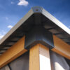 Steel roof 3×4 wood corner Steel roof 3×4 wood corner