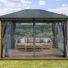 Steel roof 3×4 wood grey net grey Steel roof 3×4 wood grey net grey