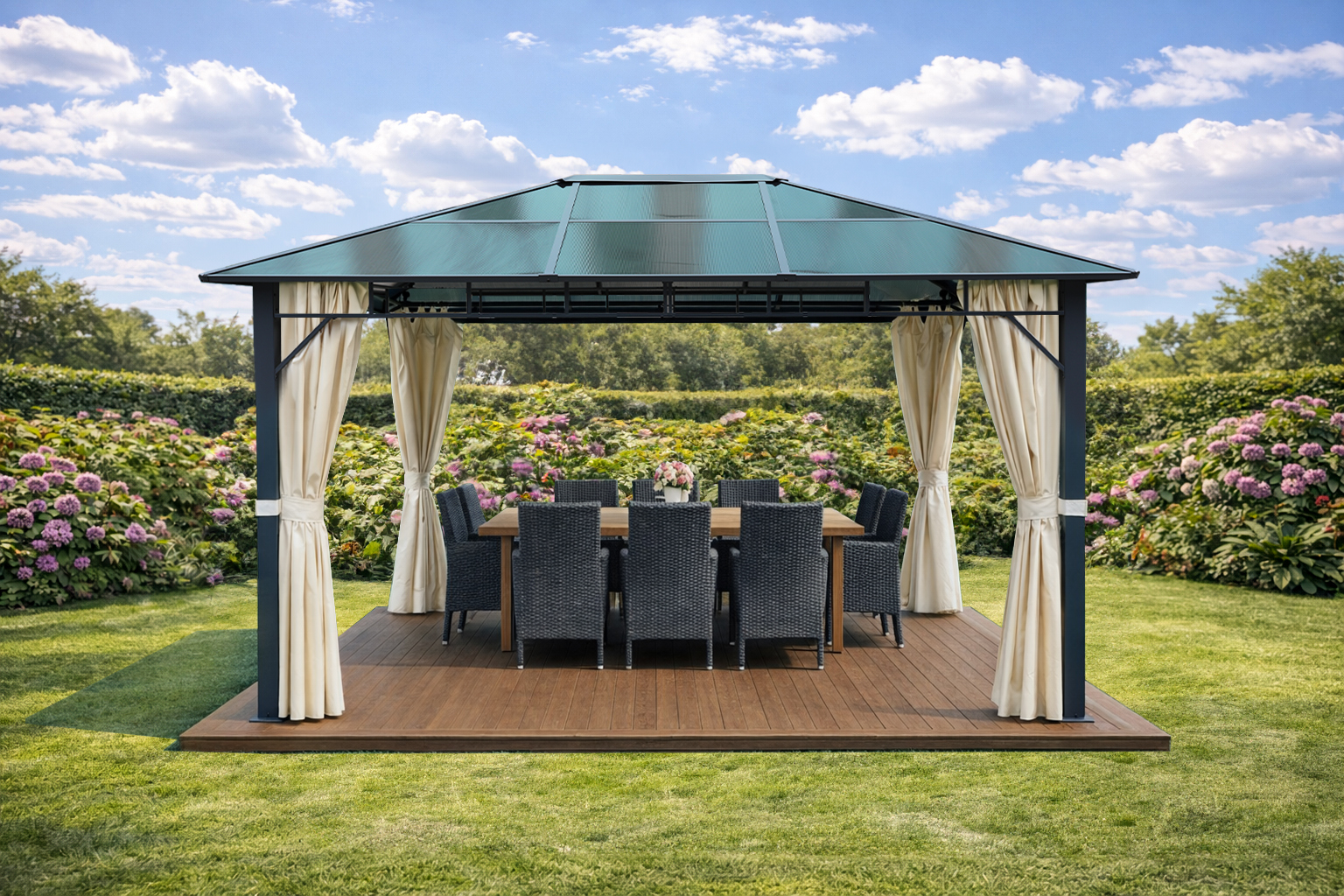 Front Polycarbonate roof 3×4 beige