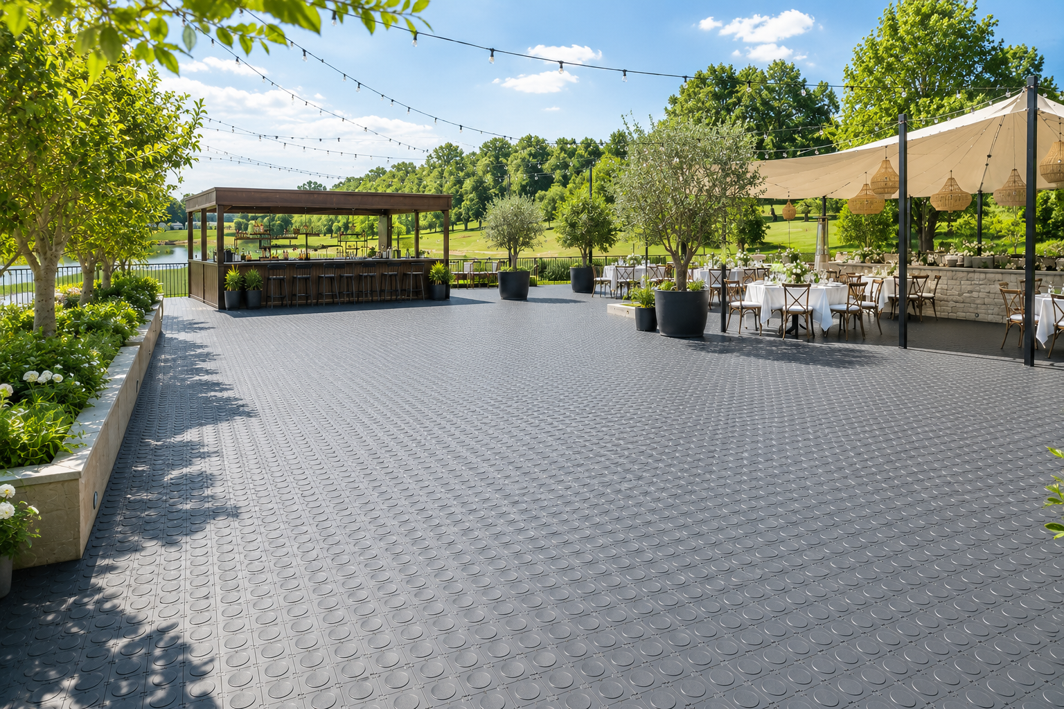 Event click in flooring grey