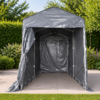 Grey PVC Canopy in a Lush Garden